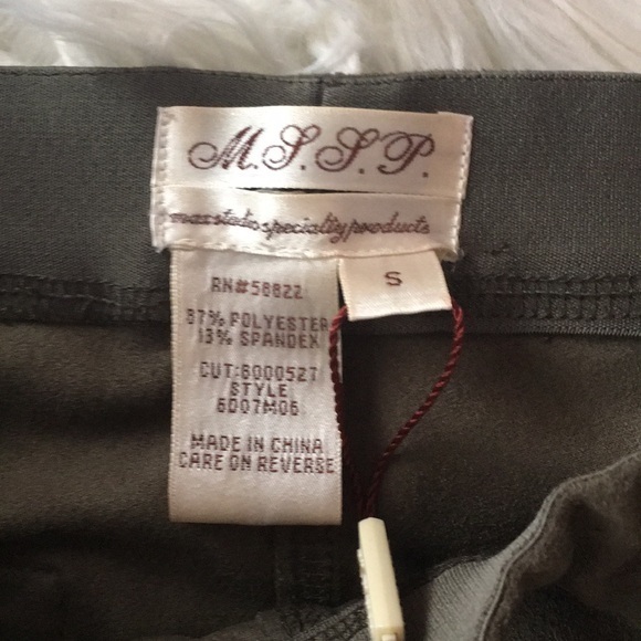 *OLIVE GREEN* NWT, Max Studio,‎ Women’s, S, faux suede legging, back pockets - Picture 6 of 7